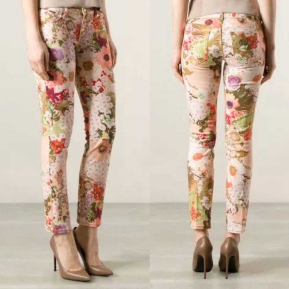 Tory Burch Floral Skinny Jeans - Multicolor